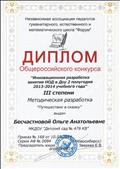 Диплом Общероссийского конкурса "инновационная разработка занятий НОД в ДОУ. 2014 год. Диплом Общероссийского конкурса "инновационная разработка занятий НОД в ДОУ. 2014 год.